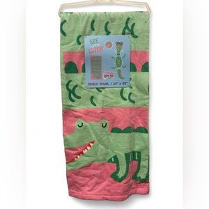 Cute Alligator BEACH TOWEL / 28" X 58"